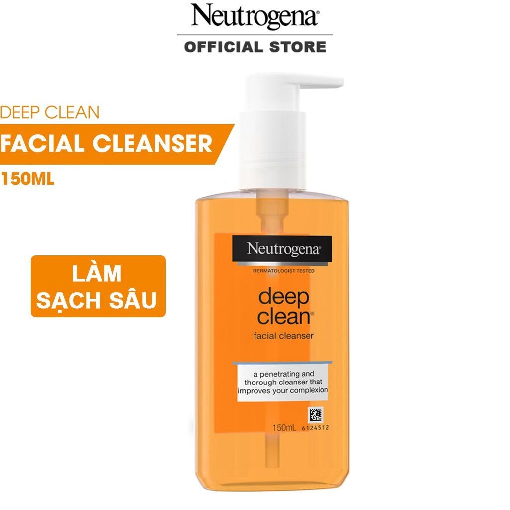 Sữa Rửa Mặt Làm Sạch Sâu Dạng Gel Neutrogena Deep Clean Facial Cleanser 150ml