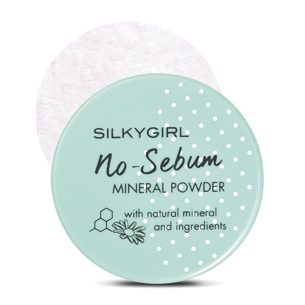  Phấn Phủ Silkygirl Dạng Bột Kiềm Dầu Cho Da Mịn Màng No Sebum Mineral Powder 5g 