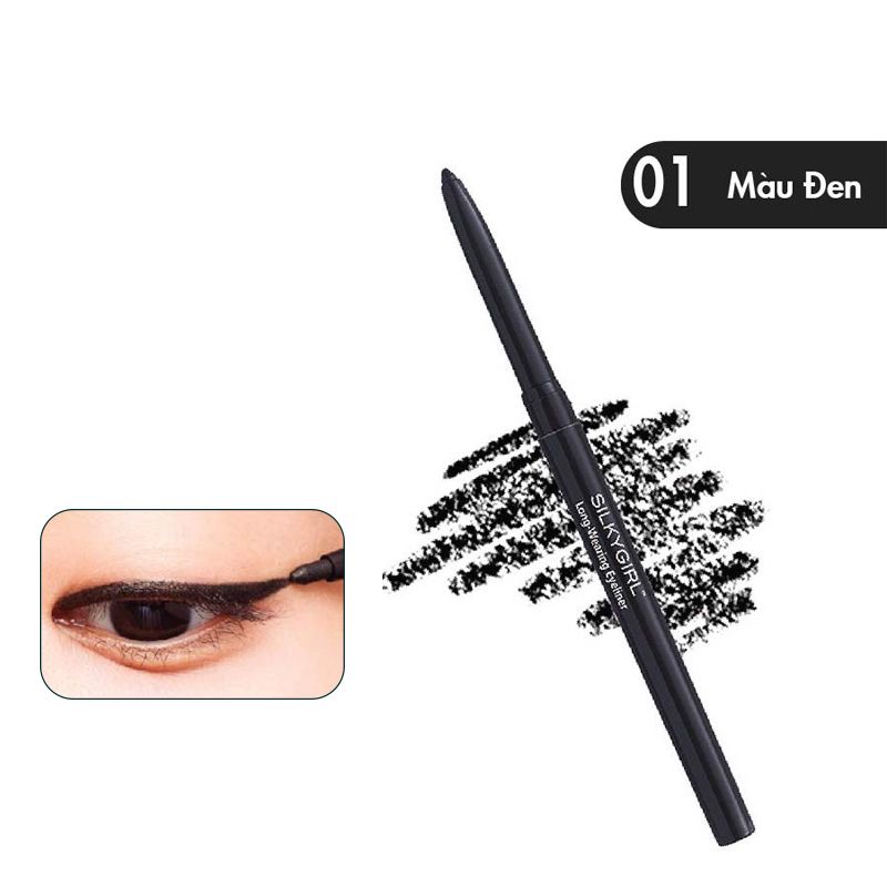 Chì Kẻ Mắt Siêu Mảnh, Sắc Nét Lâu Trôi Silkygirl Long-Wearing Eyeliner 0.28g