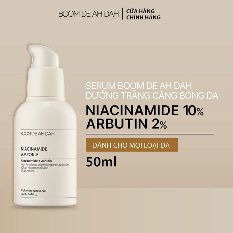 Huyết Thanh Dưỡng BOOM DE AH DAH Hỗ Trợ Trắng Căng Bóng Da Niacinamide Ampoule 50ml