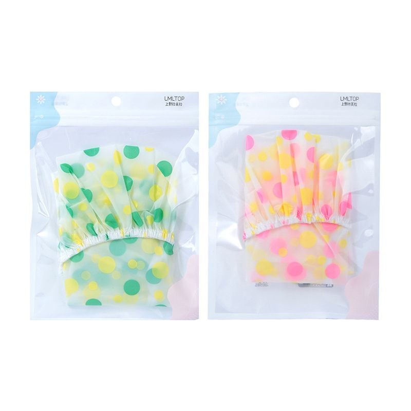 [NHẬP KHẨU] Mũ Trùm Tóc Họa Tiết Chấm Bi LMLTOP Shower Cap C0705