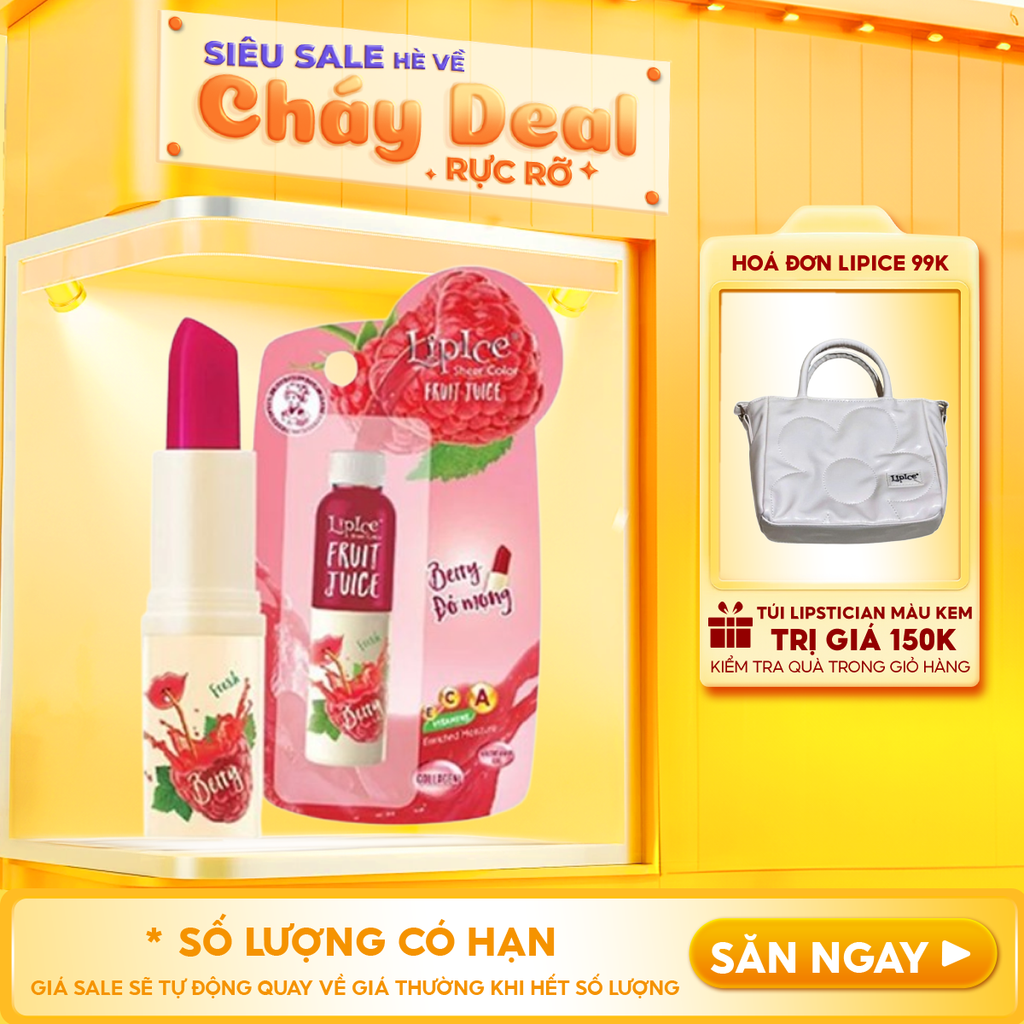 Son Dưỡng Có Màu Chiết Xuất Trái Cây LipIce Sheer Color Fruit Juice 4g