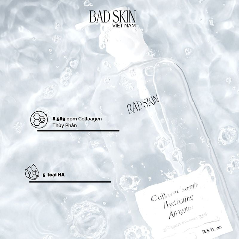 Nước Hoa Hồng BAD SKIN Cấp Ẩm Collagen Bomb Hydrating Ampoule 400ml