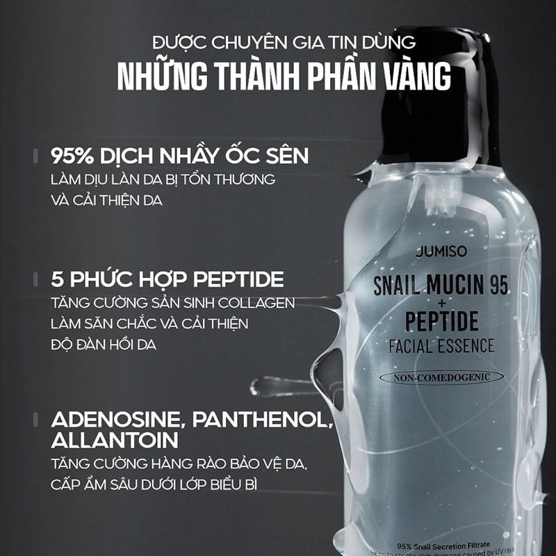 Tinh Chất Dưỡng Da Jumiso Ốc Sên Snail Mucin 95 + Peptide Facial Essence