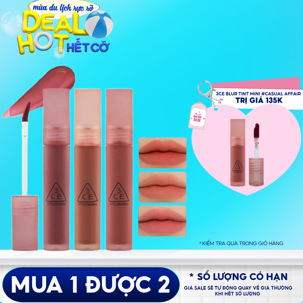 Son Kem Lì, Mịn Mượt Nhẹ Môi 3CE Blur Water Tint 4.6g