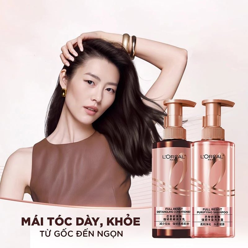 Dầu Gội, Dầu Xả Giảm Rụng Tóc, Giúp Tóc Chắc Khỏe L'oreal Full Resist 440ml