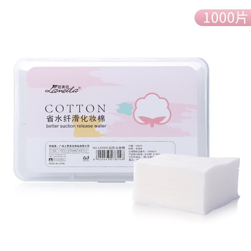 [NHẬP KHẨU] Bông Tẩy Trang Siêu Mềm Mịn Lameila Cotton CXT001 - Hộp 1000 Miếng