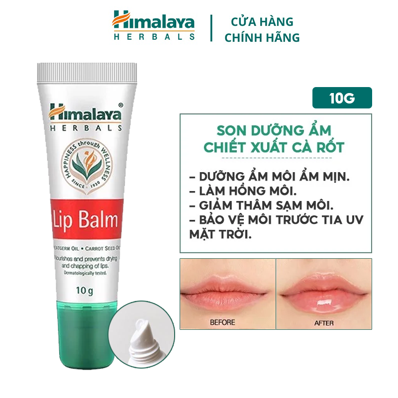 Son Dưỡng Môi Hồng Hào Chiết Xuất Cà Rốt Himalaya Herbals Lip Balm 10g