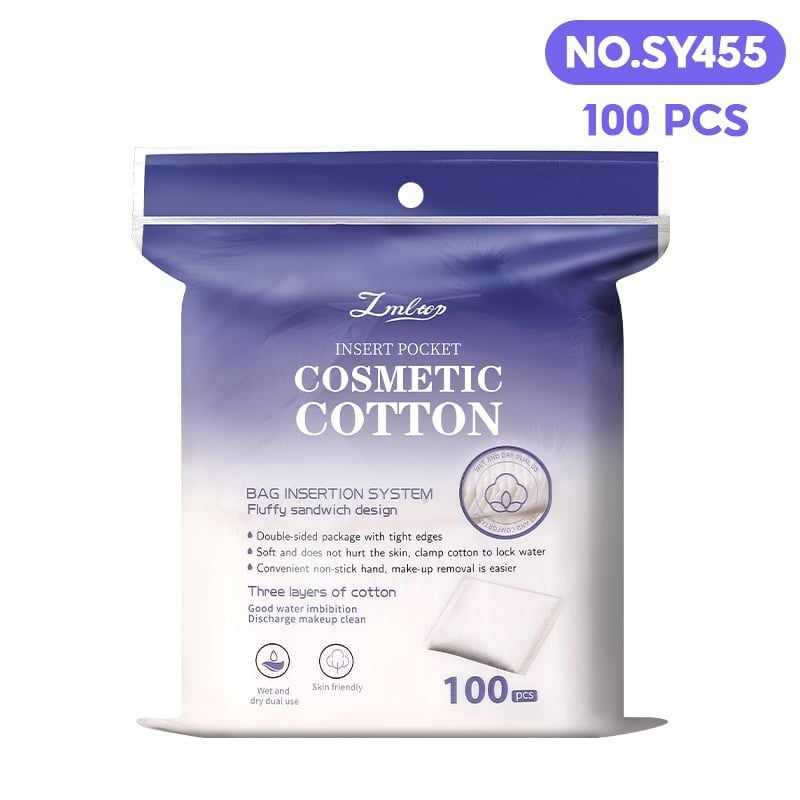 [NHẬP KHẨU] Bông Tẩy Trang LMLTOP Makeup Cotton 3 Lớp Dày Dặn Làm Sạch Da