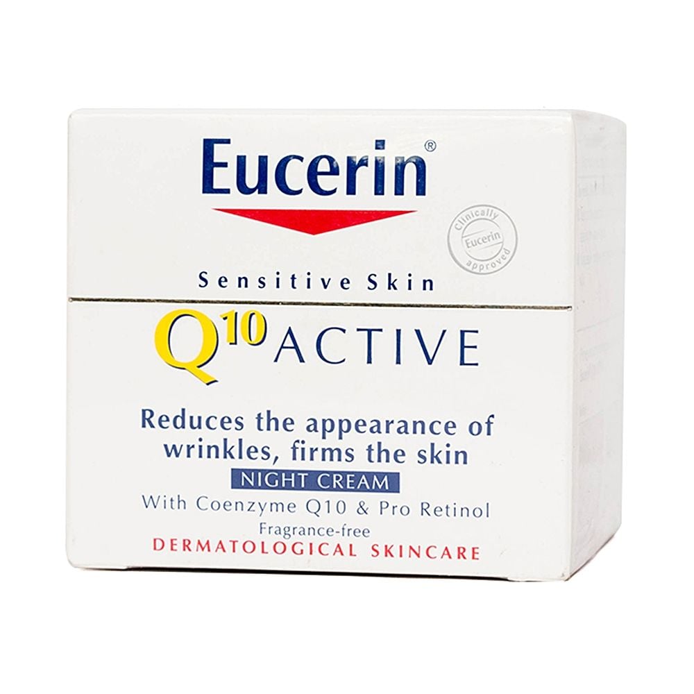 Kem Dưỡng Ban Đêm Eucerin Hạn Chế Lão Hóa Sensitive Skin Q10 Active Night Cream 50ml