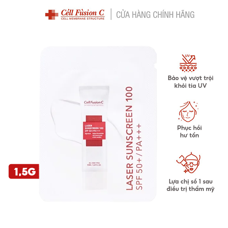 [Sample 1.5g] Kem Chống Nắng Ngăn Ngừa Lão Hóa Cell Fusion C Laser Sunscreen 100