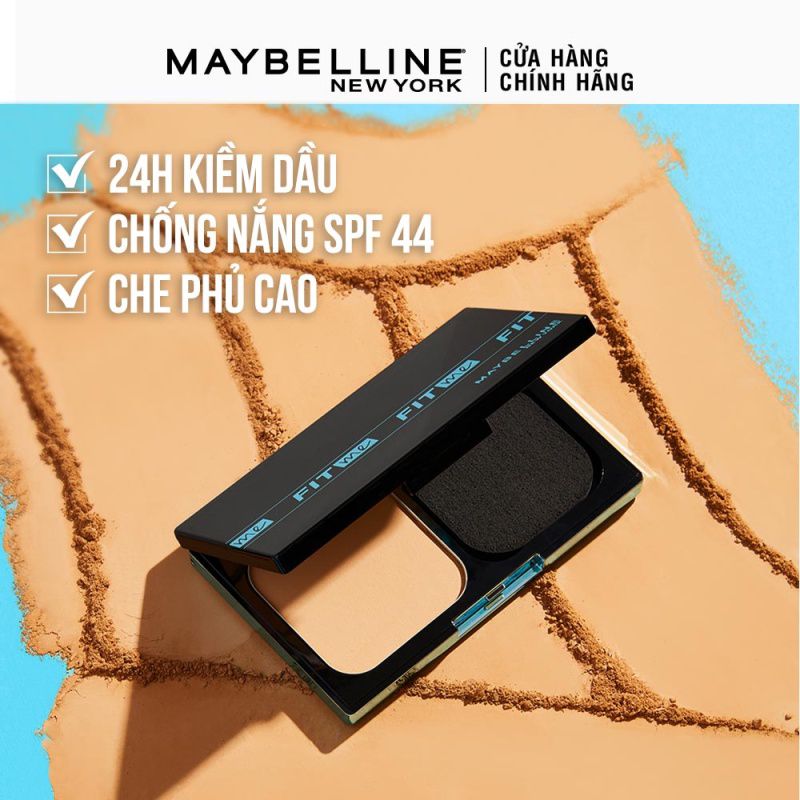 Phấn Nền Dạng Nén, Kiềm Dầu Che Phủ Hoàn Hảo Maybelline Fit Me Matte + Poreless Powder Foundation SPF 44/PA++++ 9g