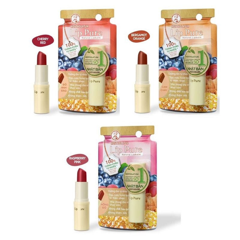 Son Dưỡng Có Màu Mentholatum Dưỡng Ẩm Cho Môi Lip Pure 3.8g
