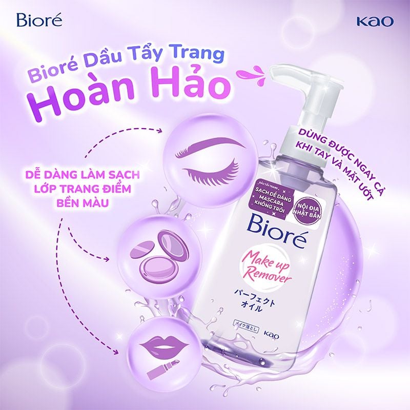 Dầu Tẩy Trang Bioré Giúp Làm Sạch Sâu Make Up Remover Perfect Oil 150ml