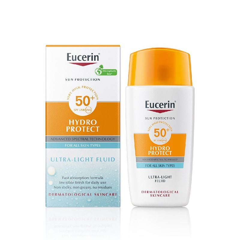 Kem Chống Nắng Eucerin Mỏng Nhẹ Cho Da Nhạy Cảm Hydro Ultra Light Fluid SPF 50+ 50ml