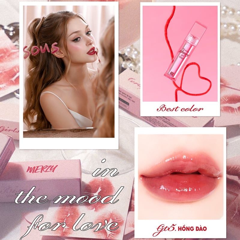 Son Bóng Pha Lê Căng Mọng, Bền Màu Merzy Bisous Glowy Gel Tint