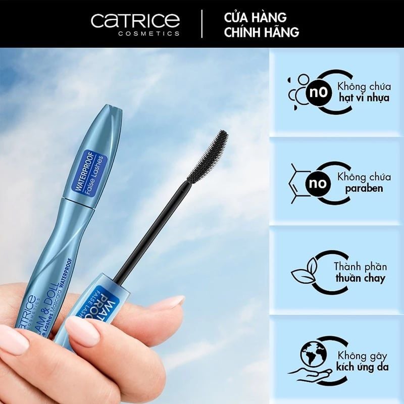 Mascara Giúp Làm Dày Mi, Chống Thấm Nước Catrice Glam&Doll False Lashes Mascara 10ml
