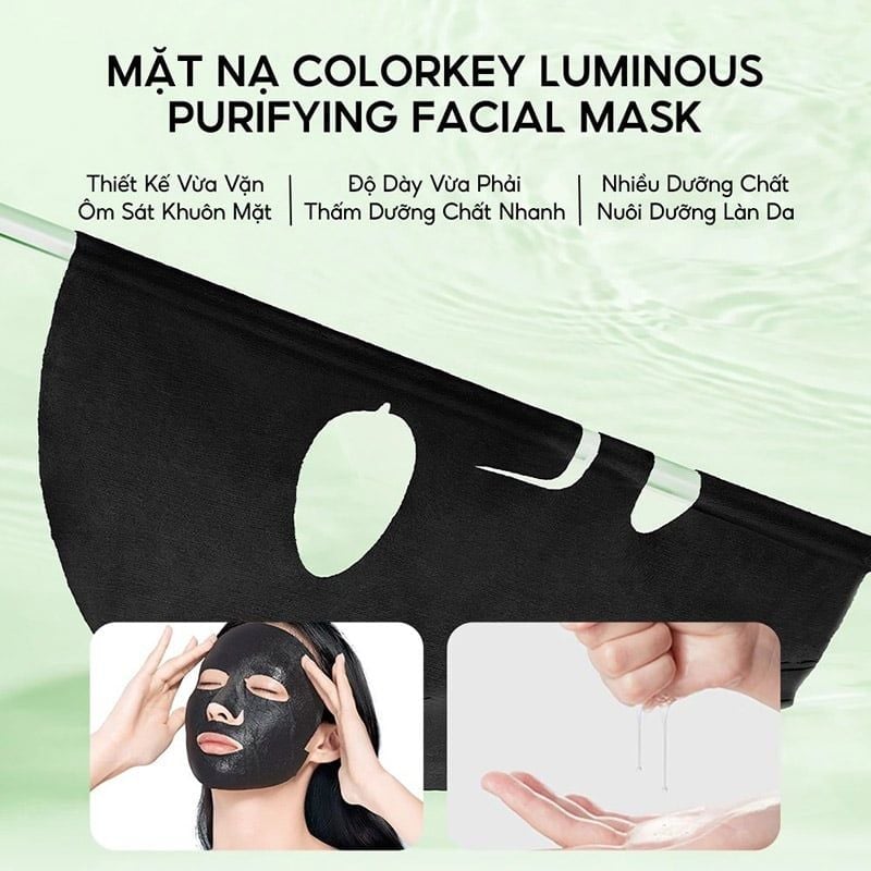 Mặt Nạ Giấy Colorkey Dưỡng Ẩm, Làm Dịu Da, Hỗ Trợ Dưỡng Sáng Facial Mask