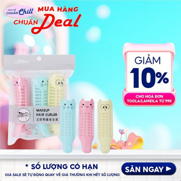 [NHẬP KHẨU] Set 3 Lô Cuốn Tóc Làm Phồng Chân Tóc Có Kẹp Cố Định Lameila C261 (Màu Ngẫu Nhiên)