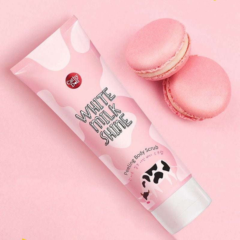 Tẩy Tế Bào Chết Cathy Doll Sữa Bò White Milk Shine Peeling Body Scrub 320ml