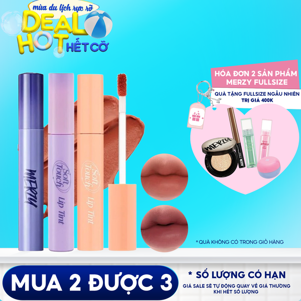 [SL1 - SL14] Son Kem Siêu Lì, Siêu Mịn Môi Merzy Soft Touch Lip Tint 3g