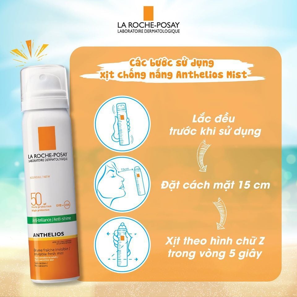 Xịt Chống Nắng La Roche-Posay Kiểm Soát Dầu Anthelios Anti-Shine Invisible Fresh Mist 75ml