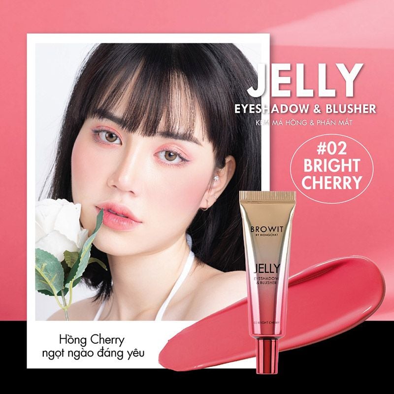 Kem Má Hồng Và Phấn Mắt Browit Jelly Eyeshadow & Blusher 10g