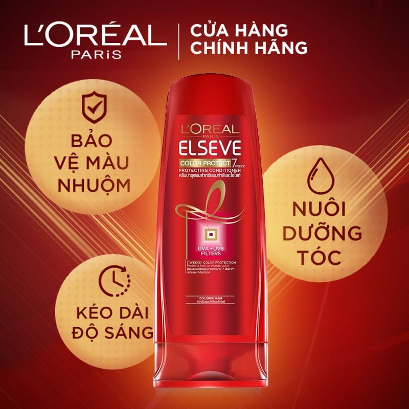 [325ml] Dầu Xả Giữ Màu Cho Tóc Nhuộm L'Oreal Elseve Color Protect 7 Weeks Conditioner