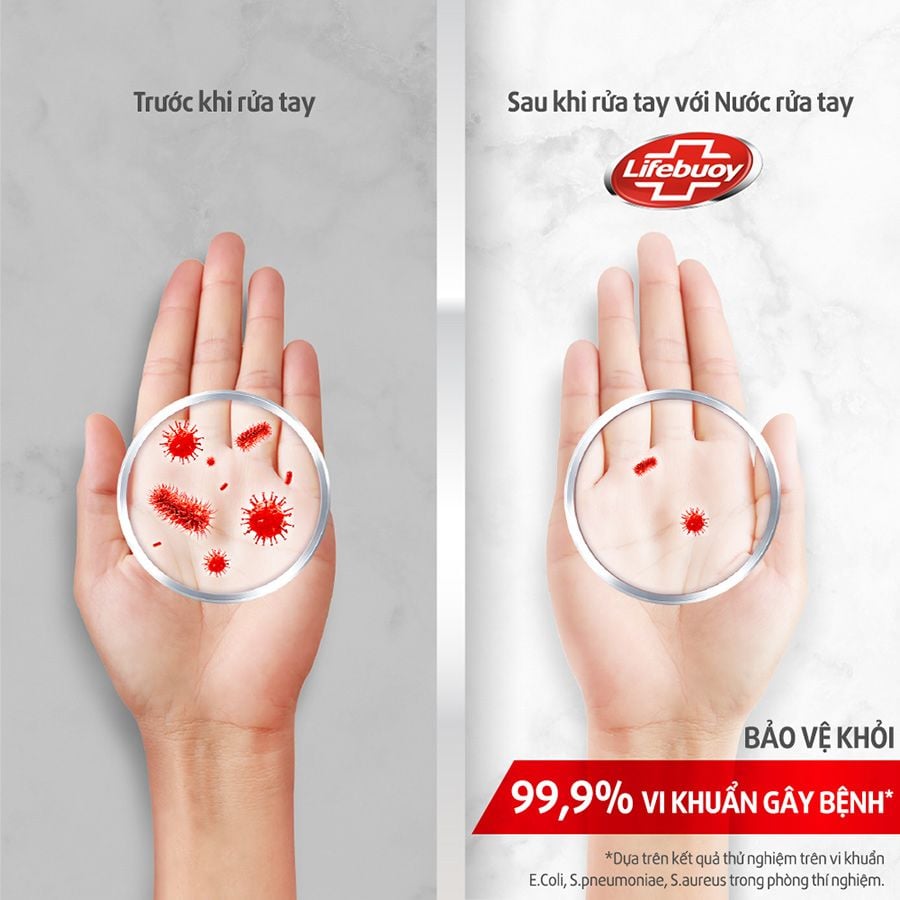 [180g] Nước Rửa Tay Lifebuoy - BẢO VỆ VƯỢT TRỘI 10