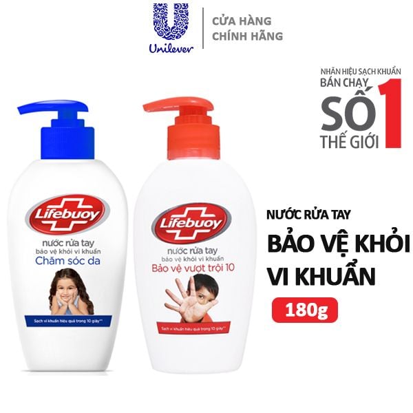 [180g] Nước Rửa Tay Lifebuoy - BẢO VỆ VƯỢT TRỘI 10