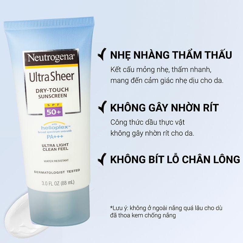 Kem Chống Nắng Neutrogena Ultra Sheer Dry-Touch Sunscreen SPF 50 88ml