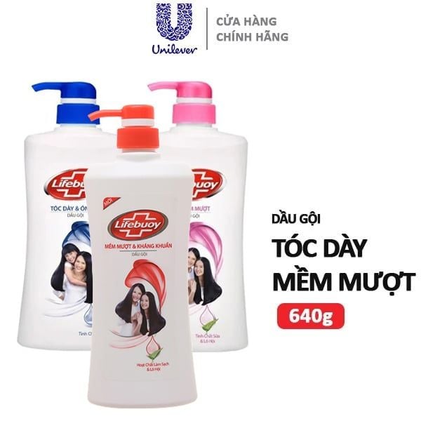 [640g] Dầu Gội Lifebuoy Dưỡng Tóc Dày, Mềm Mượt & Kháng Khuẩn #MỀM MƯỢT & KHÁNG KHUẨN