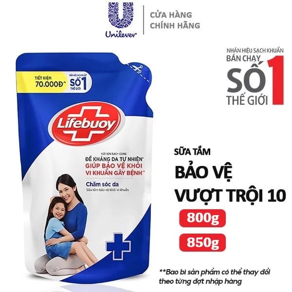 Sữa Tắm Bảo Vệ Da Vi Khuẩn Lifebuoy Chăm Sóc Da