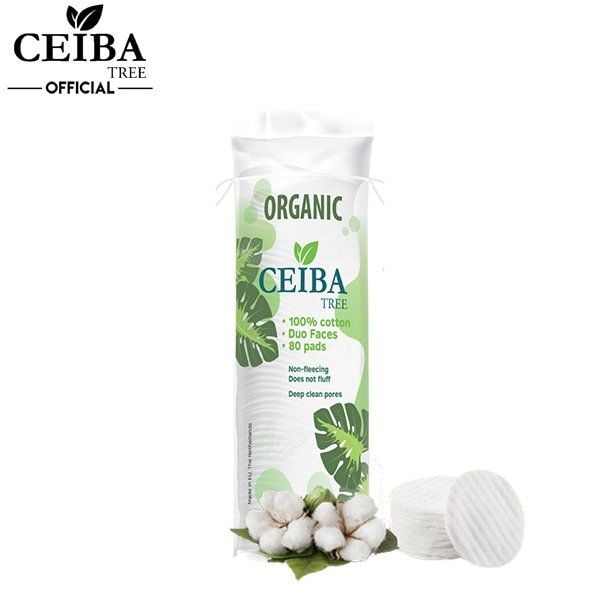 [80 Miếng] Bông Tẩy Trang Hữu Cơ Organic Ceiba Tree