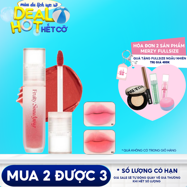 Son Kem Lì Mịn Mượt Merzy Fruity Smudging Velvet Tint 3.5g