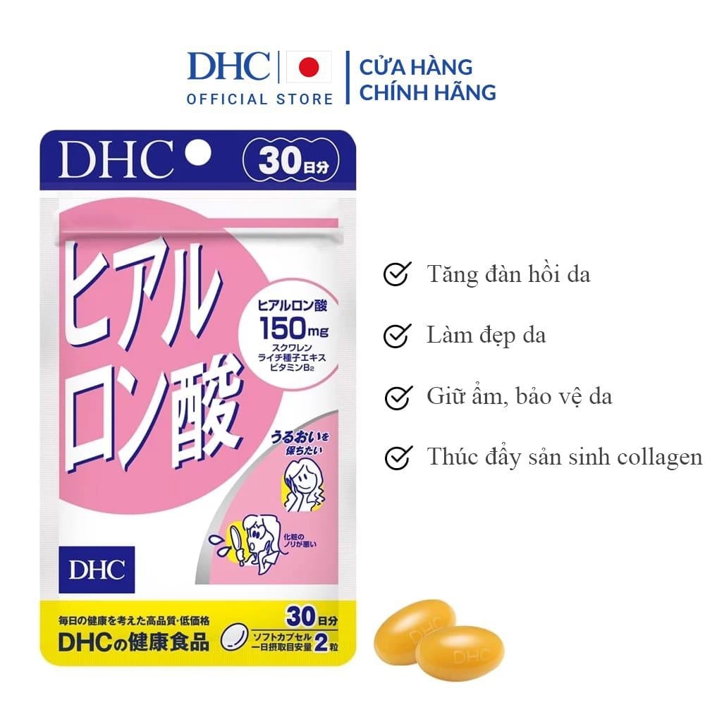 [Gói 60 Viên/30 Ngày] Viên Uống Giữ Ẩm, Cấp Nước DHC Hyaluronic Acid (date 09/2025)