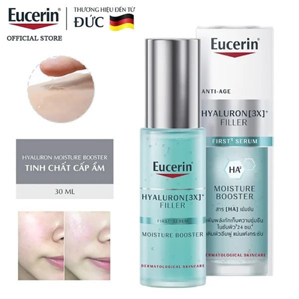  Serum Eucerin Tinh Chất Dưỡng Cấp Ẩm, Hỗ Trợ Hạn Chế Lão Hóa Eucerin Anti-age Hyaluron-filler First Serum HA Moisture Booster 30ml 