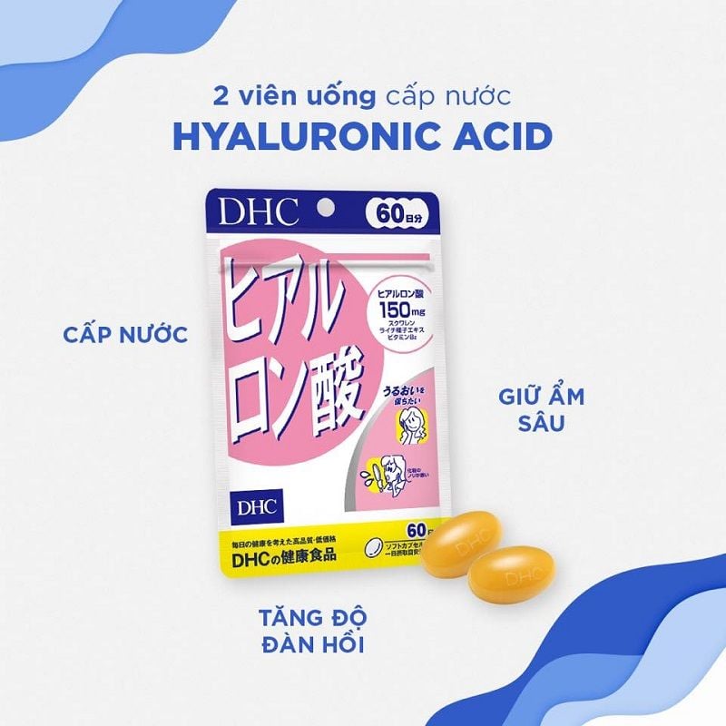 [Gói 60 Viên/30 Ngày] Viên Uống DHC Giữ Ẩm, Cấp Nước Hyaluronic Acid