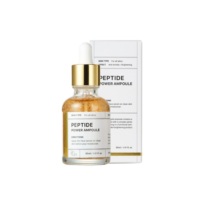 Serum B.O.M Tinh Chất Dưỡng Chiết Xuất Vàng 24K Hỗ Trợ Làm Sáng Da B.O.M Peptide Power Ampoule 30ml