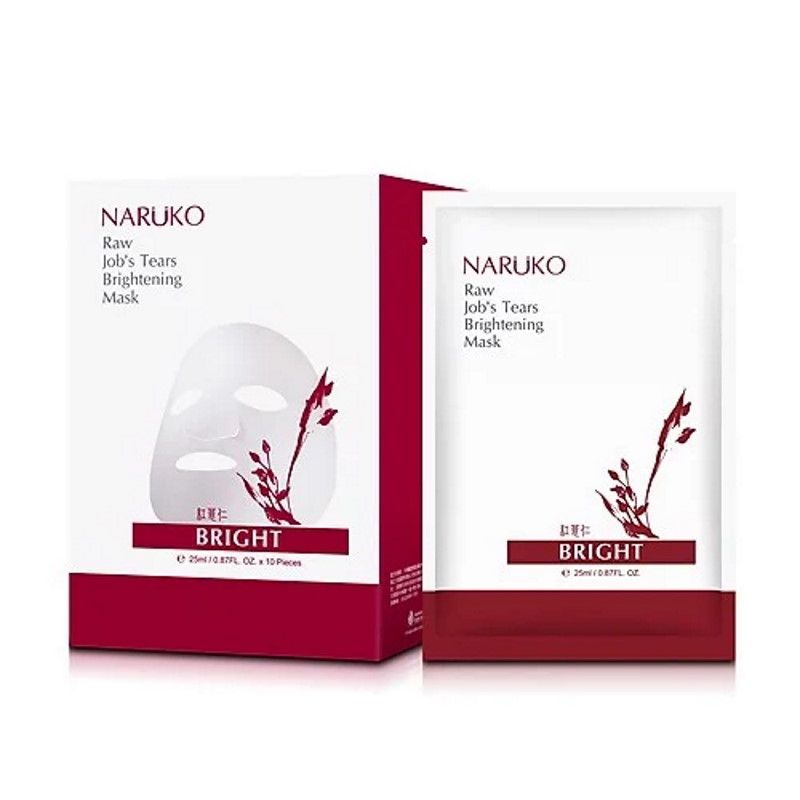 Mặt Nạ Naruko Hỗ Trợ Dưỡng Trắng Da Chiết Xuất Ý Dĩ Nhân Đỏ Raw Job's Tears Brightening Mask 25ml