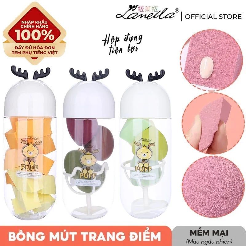 [NHẬP KHẨU][SET 15 MÚT] Bông Mút Trang Điểm Nền LMLTOP Beauty Egg A80207 (Màu Ngẫu Nhiên)
