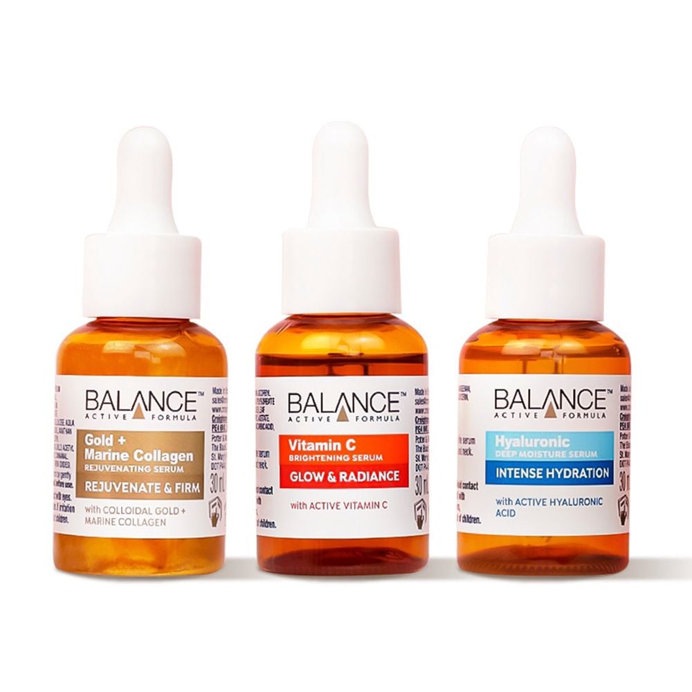 [Set 3 chai x 30ml] Set Serum Balance Active Formula Dưỡng Ẩm The Mighty Three Serum