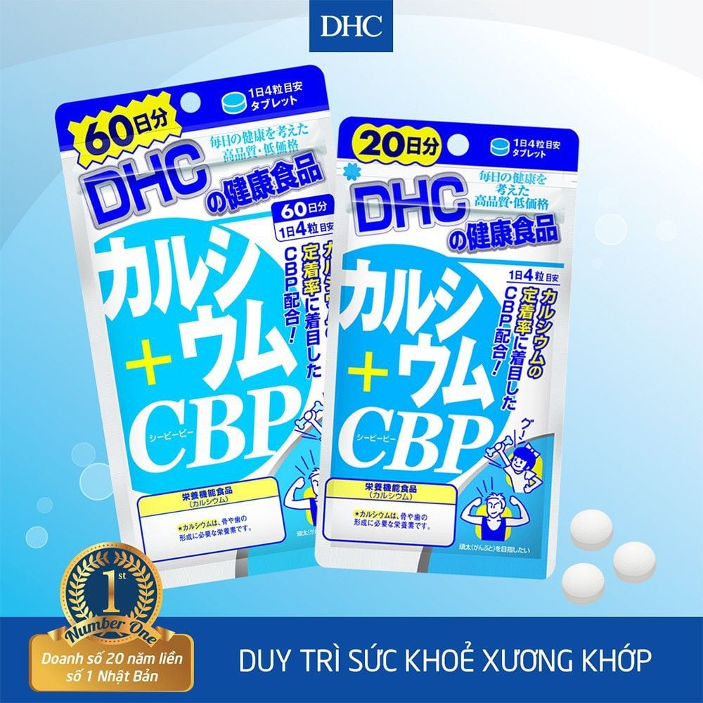 [120 VIÊN/30 NGÀY] Viên Uống Canxi Giúp Xương Chắc Khỏe DHC Calcium + CBP (date 12/2025)