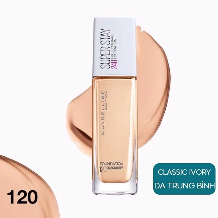 Kem Nền Che Phủ Hoàn Hảo, Bền Màu Lâu Trôi Maybelline Super Stay 30H Active Wear Foundation 30ml