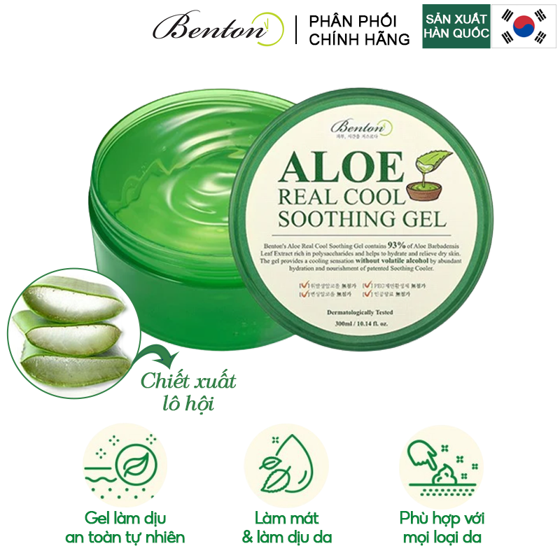 Gel Dưỡng Làm Dịu Da Chiết Xuất Lô Hội Benton Aloe Real Cool Soothing Gel 300ml