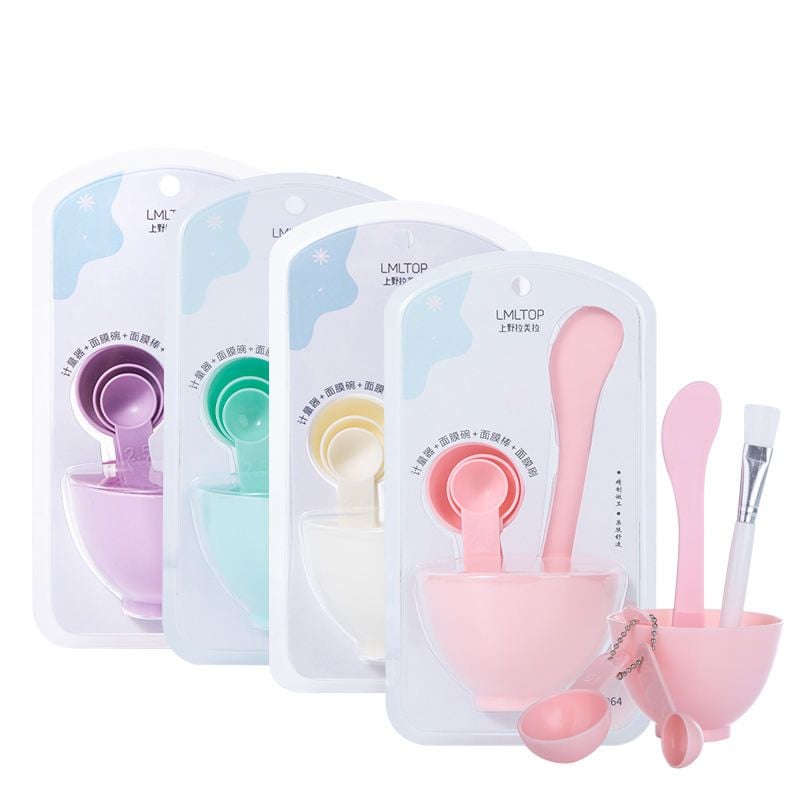 [NHẬP KHẨU][Set 6 Món] Bộ Dụng Cụ Trộn Đắp Mặt Nạ Bằng Nhựa Cao Cấp LMLTOP Mask Bowl 9064