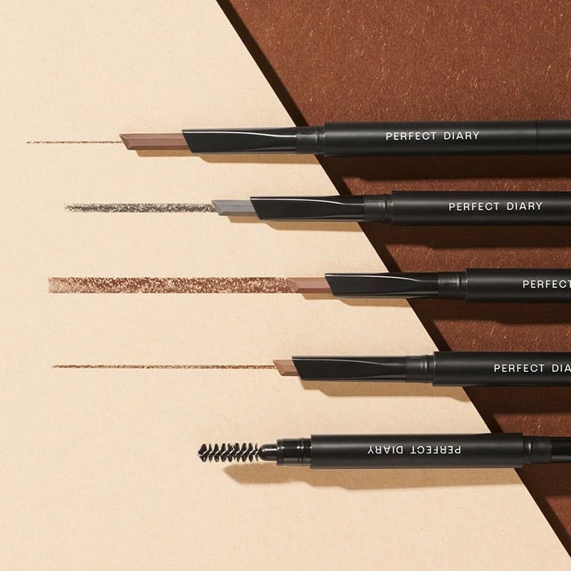 Chì Kẻ Mày Hai Đầu, Chống Thấm Nước Perfect Diary Dual- Ended Hexagonal Chiseled Eyebrow Pencil 0.28g