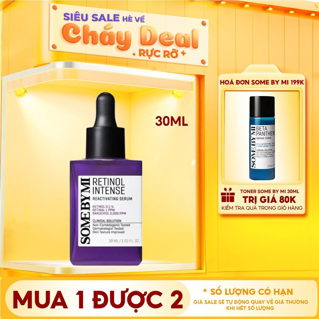 Serum Some By Mi Retinol Cải Thiện Nếp Nhăn, Dưỡng Da Căng Mịn Some By Mi Retinol Intense Reactivating Serum 30ml