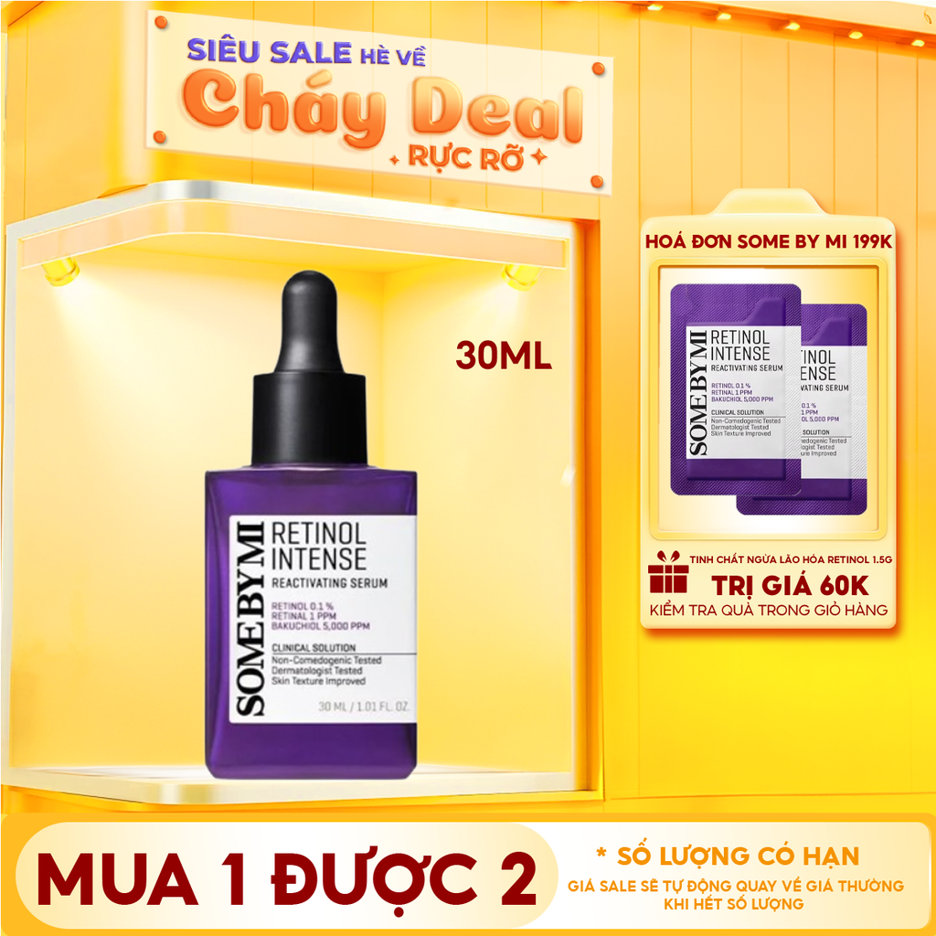 Serum Some By Mi Retinol Cải Thiện Nếp Nhăn, Dưỡng Da Căng Mịn Some By Mi Retinol Intense Reactivating Serum 30ml