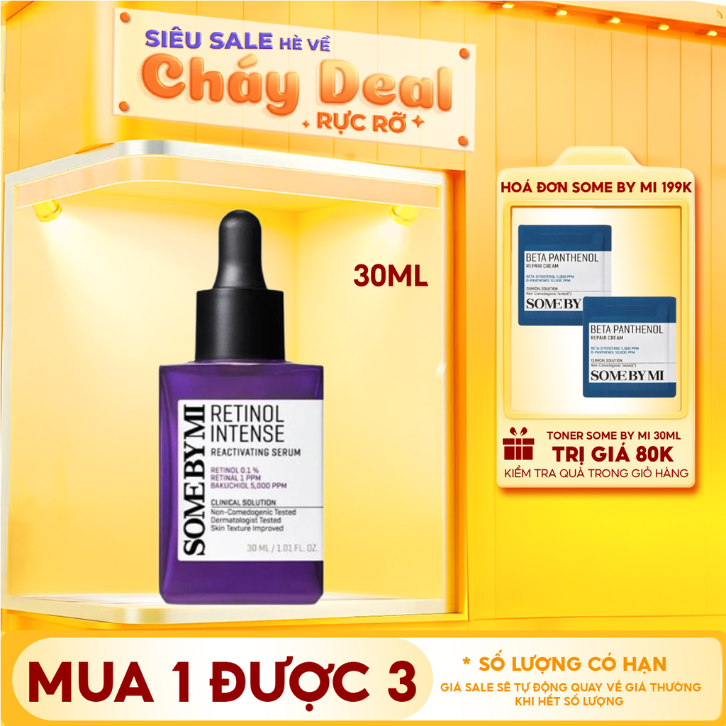 Serum Some By Mi Retinol Cải Thiện Nếp Nhăn, Dưỡng Da Căng Mịn Some By Mi Retinol Intense Reactivating Serum 30ml